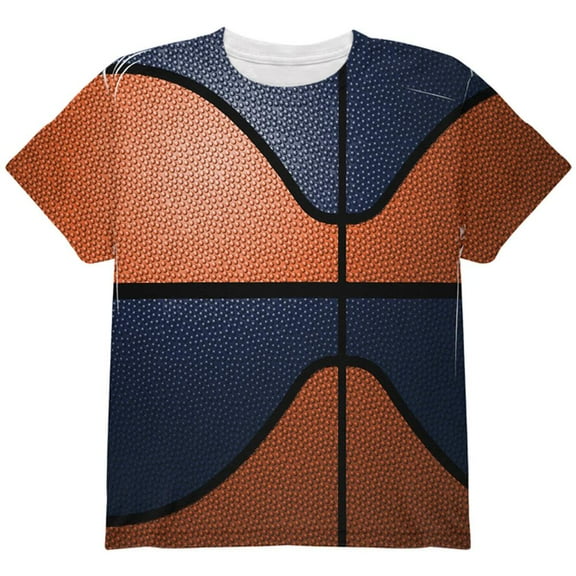 Championship Basketball Orange & Navy All Over Youth T Shirt Multi YLG