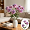 thumbnail image 2 of 3 - Head Artificial Dahlia Silk Flowers, Living Room Decor, Dining Table Centerpiece, Wedding and Event Decor, Easy Care, Modern Indoor Accent,Purple A, 2 of 6