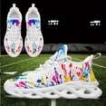 thumbnail image 6 of Coolcustomize Women's Fashionable Athletic Shoes With A Colorful Spray-painted Design, Ultra-lightweight Twisted Sole Trainers, Breathable Upper, Low-top Lace-up Shoes, Suitable For Running, Travel, 6 of 8
