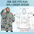 thumbnail image 4 of Oversized Wearable Blanket Hoodie,Cute Pitbull Terriers Dog and Flowers Sherpa Blanket Hoodie with Super Pockets,Super Warm Fuzzy Pullover for Women & Men, 4 of 6
