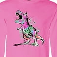 thumbnail image 4 of Inktastic Graffiti Paint Splatter T-rex Long Sleeve T-Shirt, 4 of 5