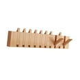 thumbnail image 3 of Rongfmy Wall Mounted Coat Rack, Flip Down Wall Hook Rack, Decorative, Entryway Coat Rack Wood 10 key, 3 of 9