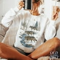 thumbnail image 2 of Vintage Wolf Pack Sweatshirt | Winter Forest Wildlife Pullover, 2 of 7