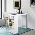 thumbnail image 3 of Mesa de bar, mesa auxiliar, mesa de bar, encimera de cocina, mesa de comedor de madera, mesa de 115x50x103cm (adecuada para 2-4 personas) esquí esquí Gafas de esquí, 3 of 5