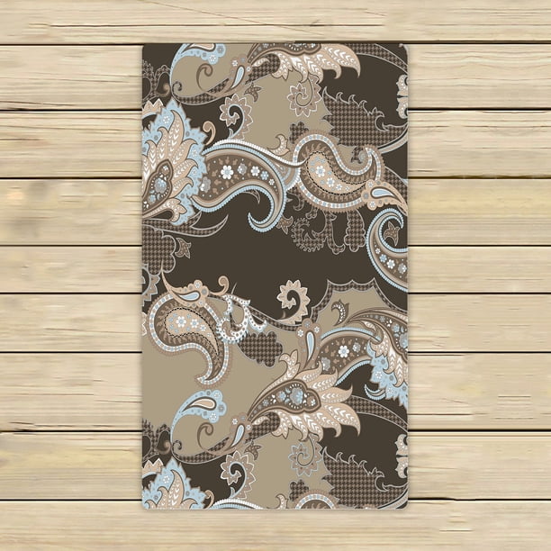 Eczjnt Textile Paisley Pattern In Beige Brown Peach Light Blue Colors Beach Bath Towels Shower Towel For Home Outdoor Travel 16x28 Inch Walmart Com Walmart Com