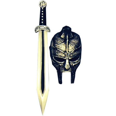 Gladiator Mask Sword Set Adult Halloween Accessory