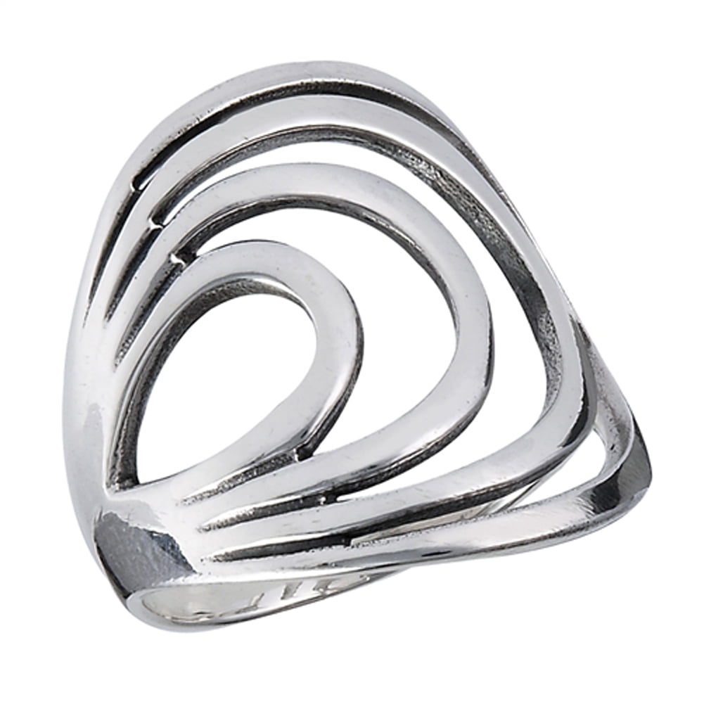 Yellow Gold-Tone Rotating Endless Thin Ring .925 Sterling Silver Band Sizes 3-10