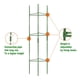 thumbnail image 3 of Prácticas Estacas De Soporte Para Plantas De Jardín Ensambladas, Jaula Duradera Multifuncional Con 3 Uds De Clips Para Plantas Trepadoras Verticales Yuarrent HA022644-00, 3 of 7