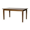 thumbnail image 2 of Flash Furniture Henry 72" Commercial Grade Solid Wood Rectangular Dining Table with Hideaway 12 Inch Extension Panel and Seating for 6-8 Adults in Matte Brown, 2 of 18