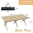 thumbnail image 3 of Zukka Camping Table 45.6" Aluminum Folding Beach Table with Carry Bag Outdoor Picnic Camp Travel, 3 of 8