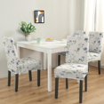 thumbnail image 2 of Charming Wildflower Dining Chair Covers Set of 4 Colorful Autumn Leaves and Blossom Print Washable Polyester Stretch Slipcovers Removable Seat Protector for Farmhouse, 2 of 7