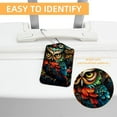 thumbnail image 3 of Cartoon Owl Luggage Tag, Travel Tags, Handbag Tag - Square PU Leather 2 Pack with Privacy Cover and Stainless Steel Ring - Suitable for Travel, Backpack, Handbag [Amazon Approved], 3 of 7