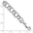 thumbnail image 3 of Auriga 14K White Gold Lite 8mm Triple Link Charm Bracelet 8.25 inch for Women(L- 8.25inch, W- 8mm), 3 of 6