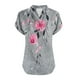 thumbnail image 5 of Vestidos Casuales Para Mujer, Blusas De Mujer De Moda Camiseta informal de manga corta con cuello en V y botones para mujer, 5 of 5