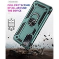 thumbnail image 4 of for Samsung S20 FE 5G case,with HD Screen Protector,[Military Grade] Car Mount Kickstand Hybrid Hard PC Soft TPU Shockproof Protective Case for Samsung S20 FE 5G (Dark Green), 4 of 13