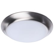 Satco 62-1804R1 7 Inch LED Disk Light 9.5W CCT Selectable 2700K-5000K 780 Lumen Dimmable Wet Rated Black Finish Energy Star (1 Pack)