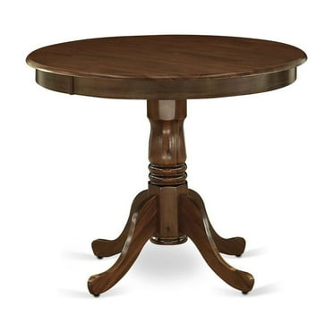 East West Furniture 3 Piece Kitchen Table Set Contains a Round Dining Table with Pedestal