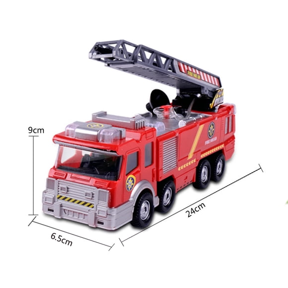 Juguete Modelo de Coche contra Incendios Mini Escalera Aérea de Simulación Juegos de Vehículos de Camión de Bomberos Modelo de Camión Vehículo Juguete para Niños ANGGREK  Otros