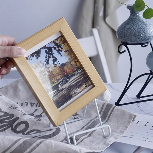OULII Photo Iron Frame Ornate Picture Frames Silver Metal Displaying Pictures Home Use 1Set