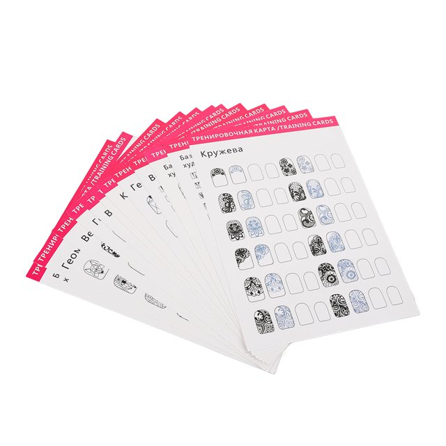 Nail Training Mat, Nail Art Practice Sheet Nail Practice Mat Nail Art Training Mat, Stereograph Washable Reusable Multi Nail Shapes 12 Modes Nail Art Practice Sheet For Nail Artist