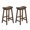 Brown Mix, variant on Casual Dining Solid Wood 18-inch Saddle Seat Stools, 2pc, Oak Finish, 250lbs Weight Capacity Furnishing Home Area 2pc Furnishings,
