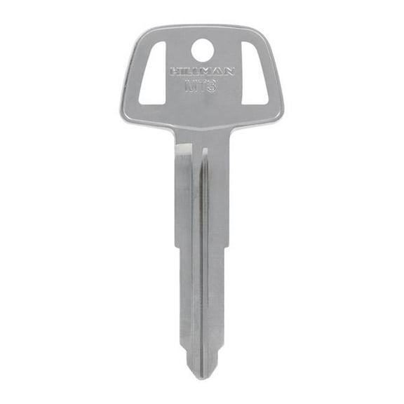 Hillman 5937057 Automotive Blank Double Sided Universal Key for Mitsubishi - Silver, Pack of 10