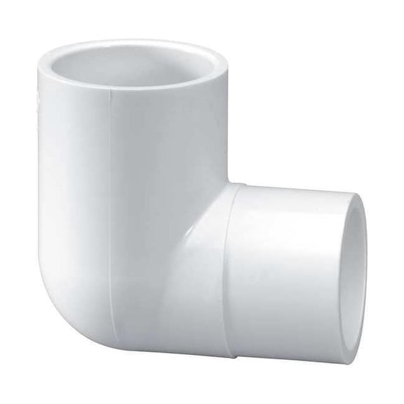 PVC Street Elbow, 90 Degrees, Spigot x Socket, 1/2 in Pipe Size