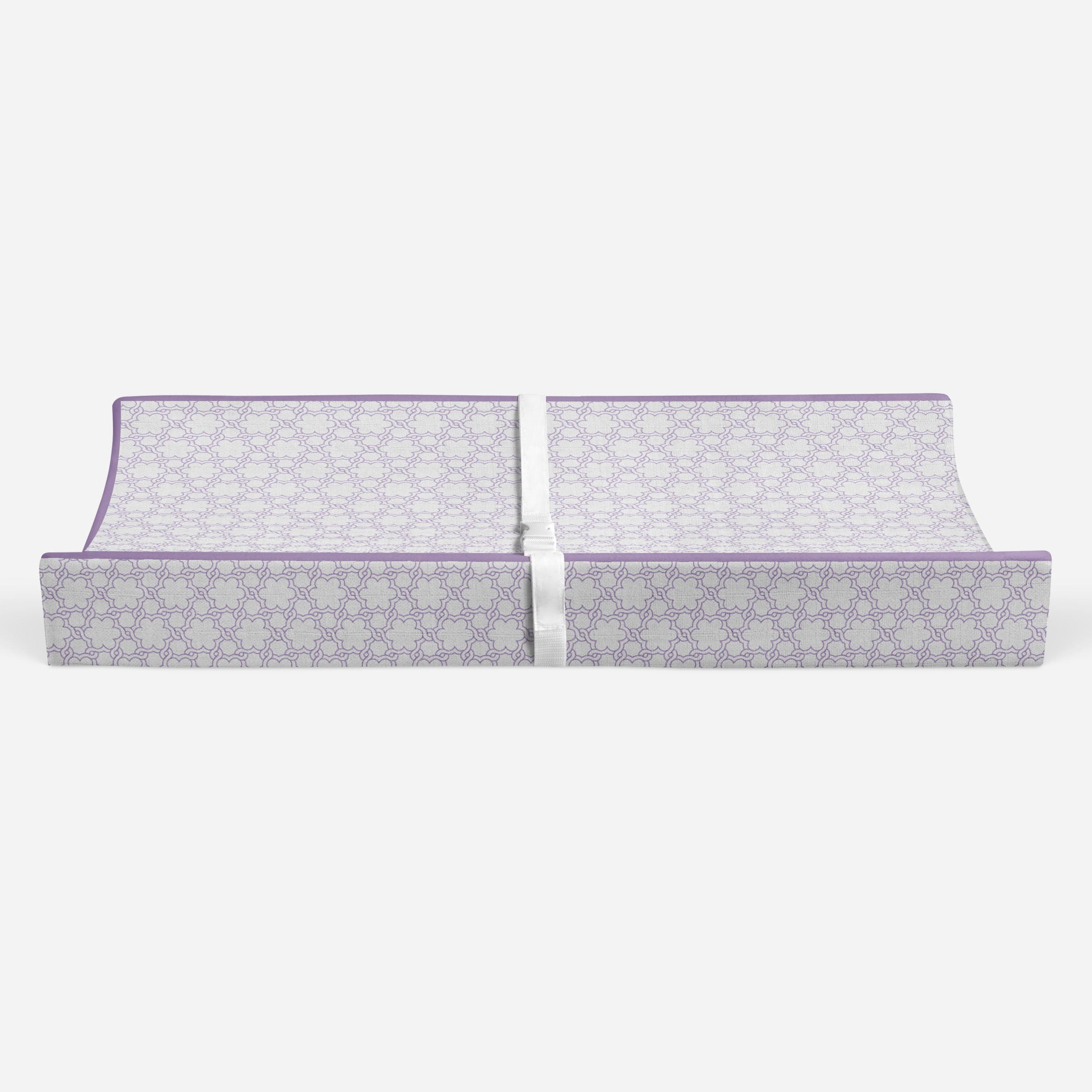 Floral Lilac Quilted Muslin Changing Pad Cover