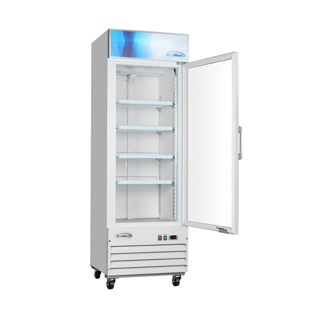Pemberly Row 27" 1-Door Display Merchandiser Freezer 13 cu. ft. in White