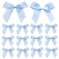 thumbnail image 6 of 50 Pack Sky Blue Satin Self‑Adhesive Bows, 0.79 Inch Pre‑Tied Ribbon Bows, DIY Adhesive Craft Bows for Gift Wrapping, Bags, Wedding, Christmas & Holiday Party Decor, 6 of 7