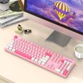 thumbnail image 1 of Gaming Keyboard, 104 Keys 3 Colors Ergonomic USB Wired Keyboard, for  XP 7 8 10 11 for OS X, for, 1 of 8