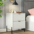 thumbnail image 2 of FESTIVO Modern 2-Drawer Nightstand Bedside Table End Table Furniture - Off-White, 2 of 5