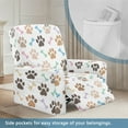 thumbnail image 3 of Whosucclay Colorful Dog Paw Bone Print Recliner Chair Covers, Stretch Recliner Slipcovers, Washable 4 Pieces Covers for Recliners, Recliner Couch Covers Furniture Protector Prevent Stain, 3 of 8