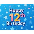 thumbnail image 3 of LUUFILx Colorful 12th Birthday Backdrop Banner with Star Elements Happy Birthday Party Supplies Decors Photography Props for Celebration Event Photo Booth Decorations, 3 of 7