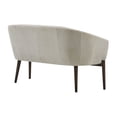 thumbnail image 6 of Mid-Century Modern Loveseat with Channel Tufted Stitching and Tapered Wood Legs, Curved Armrest Sofa for Living Room, Bedroom or Foyer, Durable Polyester Fabric and High-Density Foam Comfort, 6 of 9
