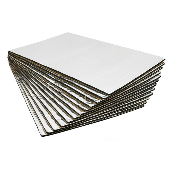 19.2sqft Sound Deadener Heat Insulation Mat Acoustic Barrier 12pcs 50cm x 30cm for Car
