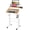 Khaki, variant on Rolling Mobile Desk with Cup Holder, Portable, Adjustable Height Small Stand up Desk on Wheels for Home Office Laptop Cart, Computer, Standing or Sitting
