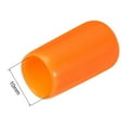 thumbnail image 3 of 50pcs 10mm(3/8') Rubber End Caps Cover Vinyl Screw Thread Protector Round Wire Shelf Caps, Orange, 3 of 5