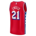 thumbnail image 3 of Men's Fanatics Joel Embiid Red Philadelphia 76ers Fast Break Replica Player Jersey - Statement Edition, 3 of 3