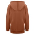 thumbnail image 4 of Stralyhd Women's Lightweight Hoodies Full Zip Up Wind Block Oversized Sweatshirts with Pockets Long Sleeve Thin Casual Hooded Jackets Coffee 3XL, 4 of 5