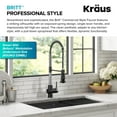 thumbnail image 5 of KRAUS Britt Commercial Style Pull-Down Single Handle Kitchen Faucet in Spot-Free Stainless Steel/Matte Black, 5 of 16