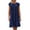 Blue, variant on Linen Dresses for Women 2025 Relaxed Fit Plus High Waist Pleated Linen Dresses Solid Vacation Dress 1/4 Sleeve Round Neck Shift Dress for Teen Girls Mini Dress Comfy Dress Blue