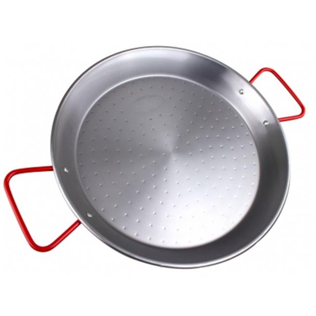 36 in. Carbon Steel Paella Pan - 50 Servings