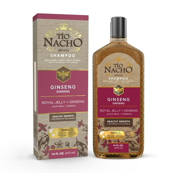 Tio Nacho Ginseng Shampoo with Royal Jelly for All Types of Hair, 4 oz