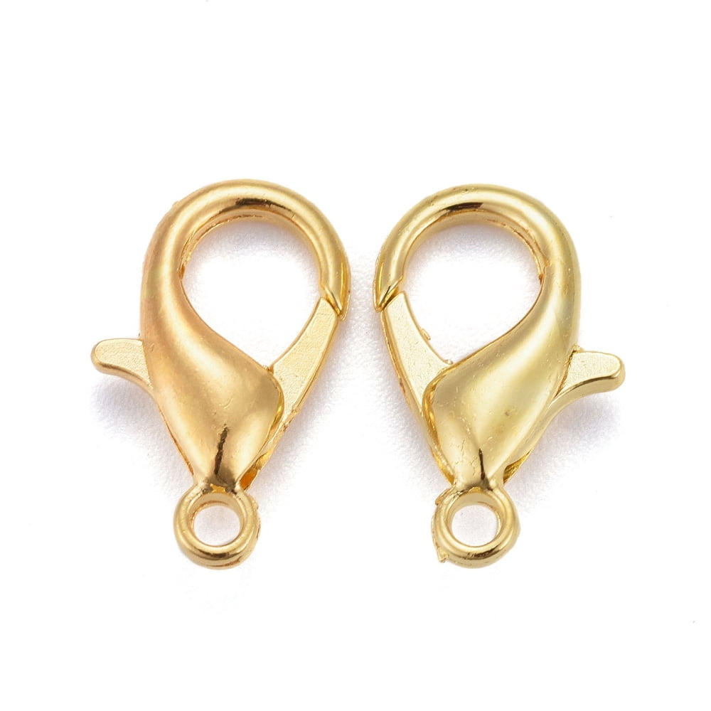Zinc Alloy Lobster Claw Clasps Parrot Trigger Clasps Cadmium Free & Nickel Free & Lead Free Golden 16x8mm Hole: 2mm
