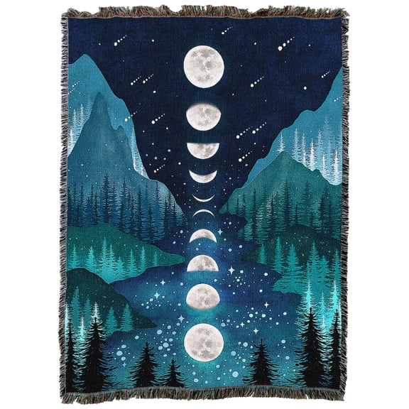 Pure Country Weavers River and Sky Large Tapestry Throw Woven from Cotton - Made in The USA (72x54)