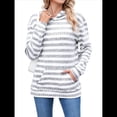 thumbnail image 2 of Camisas de Larga para Mujer, Sudaderas con Capucha y Bolsillo Tipo Canguro, Sudaderas de Otoño. Gris M, 2 of 10