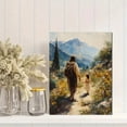 thumbnail image 2 of Qisvanset 12x16 Inch Framed Canvas Wall Art Jesus And Girl Mountain Scenery Faith Presence Home Wall Decor, 2 of 8