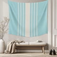 thumbnail image 5 of Aqua Beige Striped Tapestry for Bedroom Wall Hanging Tapestry, Modern Farmhouse Retro Lines Ceiling Backdrop Tapestries Poster Blanket Wall Decor for Teens Room Living Room Dorm 51" x 59", 5 of 8