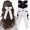Default, variant on 4 count Ruffle Layered Hair Bows Clips Big Bowknot Barrettes Long Tail Tassel Hair Accessories for Women Teens Thick & Thin Hair Decoration(Black/Gray/Beige)